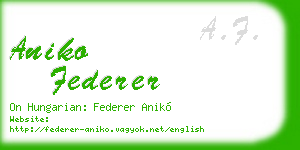 aniko federer business card